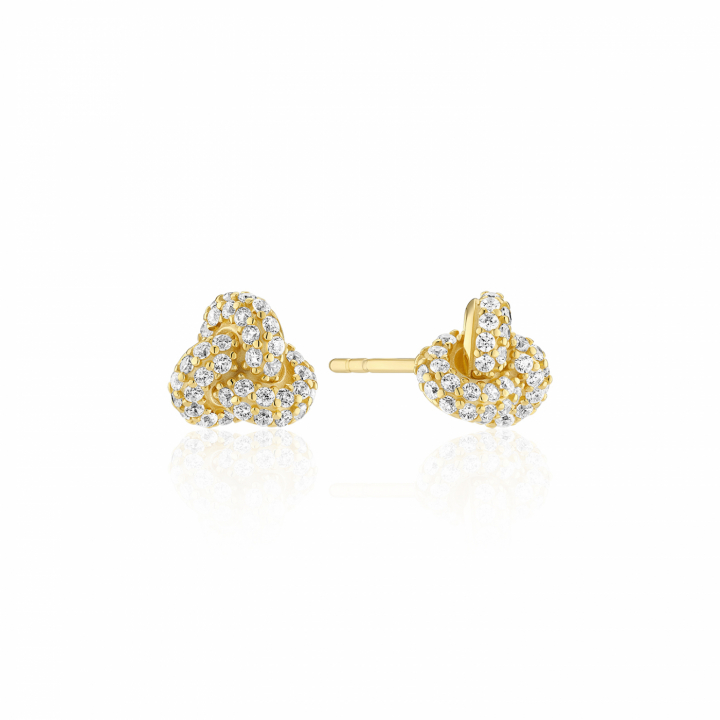 IMPERIA PICCOLO EARRINGS in the group Earrings / Gold Earrings at SCANDINAVIAN JEWELRY DESIGN (SJ-E10751-CZ-YG)