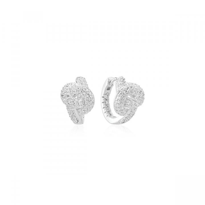 IMPERIA CREOLO EARRINGS silver in the group Earrings / Silver Earrings at SCANDINAVIAN JEWELRY DESIGN (SJ-E10752-CZ)