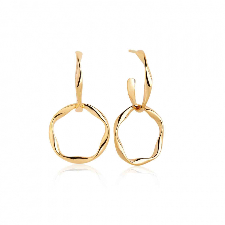 CETARA PIANURA DUE Earring (Gold) in the group Earrings / Gold Earrings at SCANDINAVIAN JEWELRY DESIGN (SJ-E1078-YG)