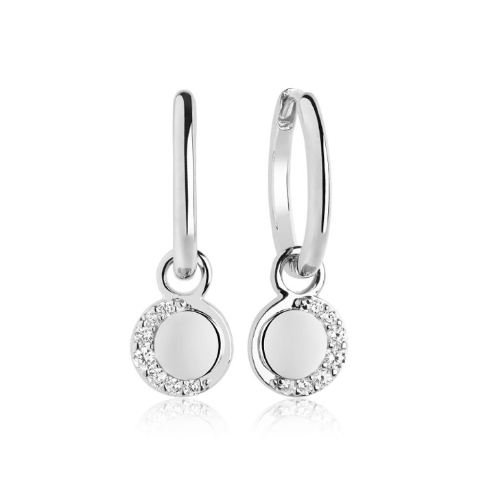 PORTOFINO LUNGO Earring White Zirkoner (silver) in the group Earrings / Silver Earrings at SCANDINAVIAN JEWELRY DESIGN (SJ-E12011-CZ-SS)