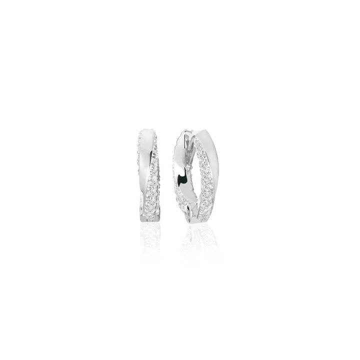 FERRARA PICCOLO Earring White Zirkoner (silver) in the group Earrings / Silver Earrings at SCANDINAVIAN JEWELRY DESIGN (SJ-E12108-CZ-SS)