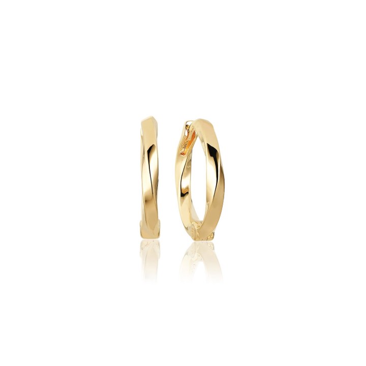 FERRARA MEDIO PIANURA Earring (Gold) in the group Earrings / Gold Earrings at SCANDINAVIAN JEWELRY DESIGN (SJ-E12109-SG)