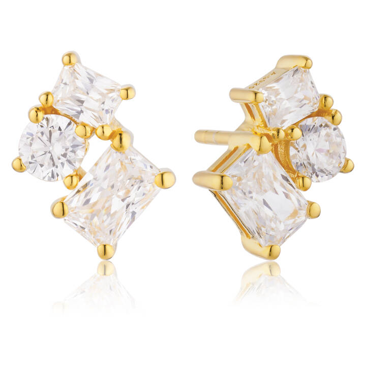 IVREA TRE Earring in the group Earrings / Gold Earrings at SCANDINAVIAN JEWELRY DESIGN (SJ-E12306-CZ-YG)