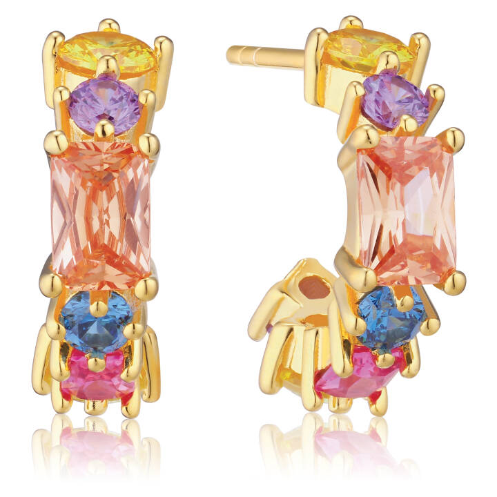 IVREA CREOLO PICCOLO Earring in the group Earrings / Gold Earrings at SCANDINAVIAN JEWELRY DESIGN (SJ-E12311-XCZ-YG)