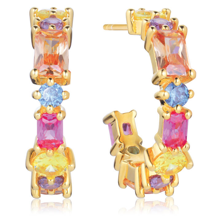 IVREA CREOLO MEDIO Earring in the group Earrings / Gold Earrings at SCANDINAVIAN JEWELRY DESIGN (SJ-E12312-XCZ-YG)