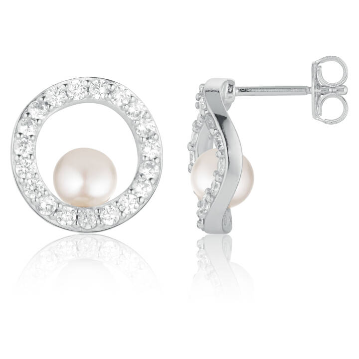 PONZA CIRCOLO Earring in the group Earrings / Pearl Earrings at SCANDINAVIAN JEWELRY DESIGN (SJ-E12348-PCZ)