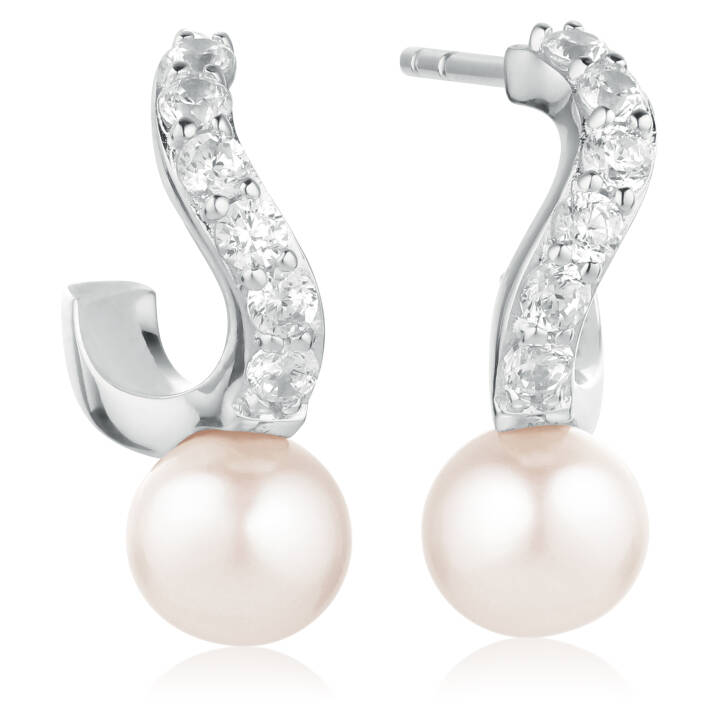 PONZA CREOLO PICCOLO Earring in the group Earrings / Pearl Earrings at SCANDINAVIAN JEWELRY DESIGN (SJ-E12350-PCZ)