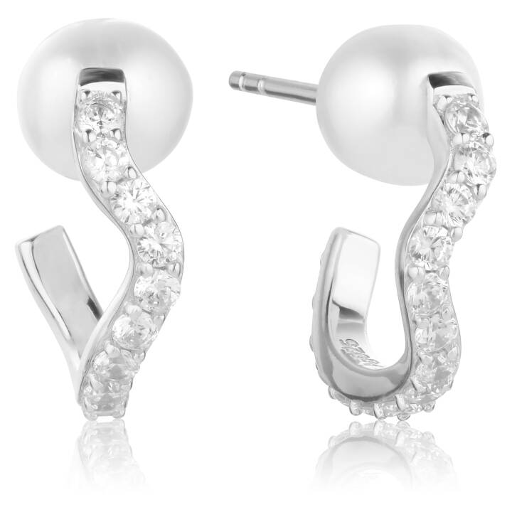 PONZA CREOLO MEDIO Earring in the group Earrings / Pearl Earrings at SCANDINAVIAN JEWELRY DESIGN (SJ-E12354-PCZ)