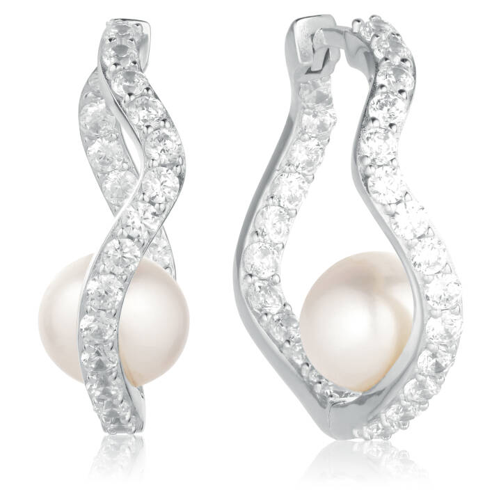 PONZA Earring in the group Earrings / Pearl Earrings at SCANDINAVIAN JEWELRY DESIGN (SJ-E12358-PCZ)
