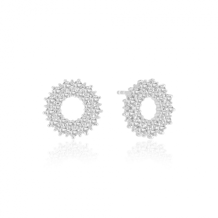 LIVIGNO EARRINGS Silver in the group Earrings / Silver Earrings at SCANDINAVIAN JEWELRY DESIGN (SJ-E2361-CZ)