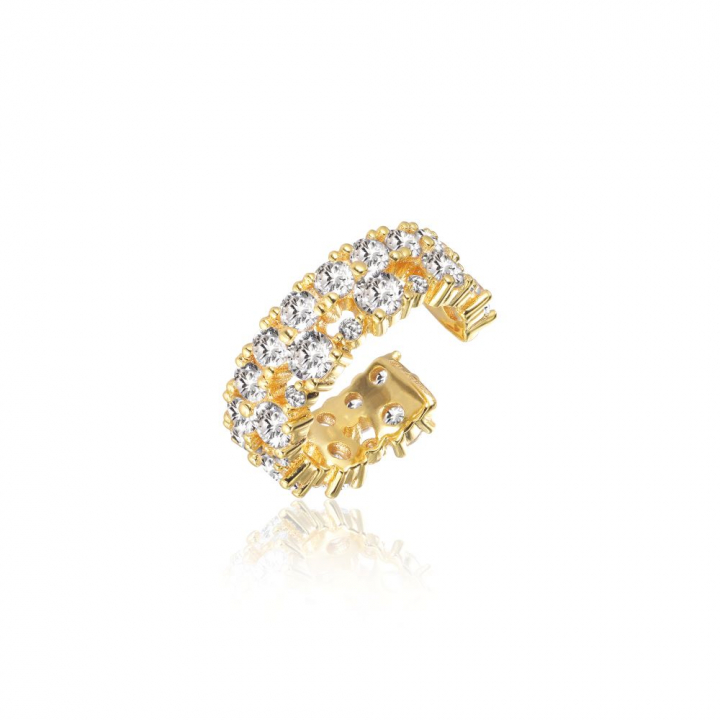 LIVIGNO EAR CUFF Gold in the group Earrings / Gold Earrings at SCANDINAVIAN JEWELRY DESIGN (SJ-E2365-CZ-YG)