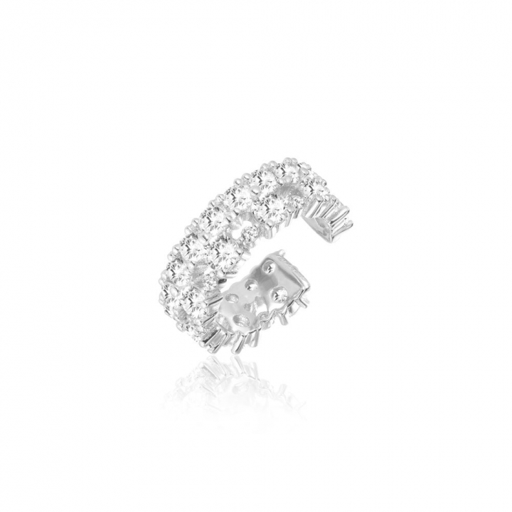 LIVIGNO EAR CUFF Silver in the group Earrings / Silver Earrings at SCANDINAVIAN JEWELRY DESIGN (SJ-E2365-CZ)