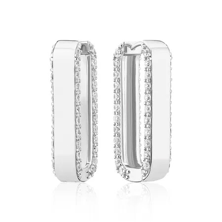 MARATEA GRANDE Earrings silver in the group Earrings / Silver Earrings at SCANDINAVIAN JEWELRY DESIGN (SJ-E2452-CZ)