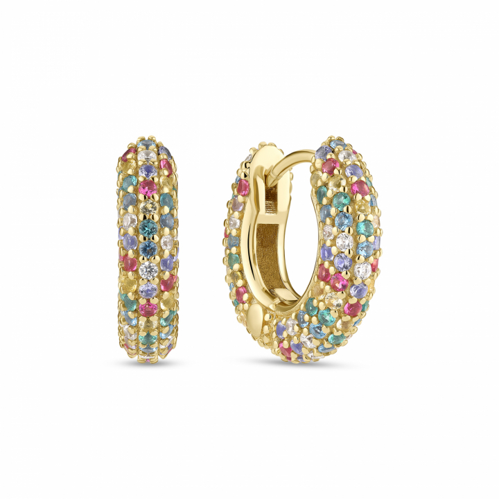 CARRARA PICCOLO EARRINGS GOLD in the group Earrings / Gold Earrings at SCANDINAVIAN JEWELRY DESIGN (SJ-E2473-XCZ-YG)