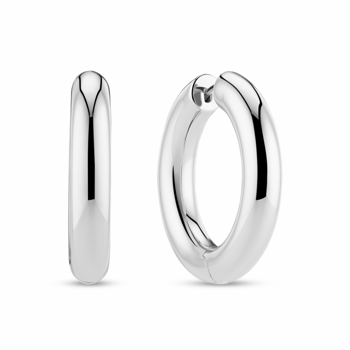 CARRARA X-GRANDE PIANURA EARRINGS Silver in the group Earrings / Silver Earrings at SCANDINAVIAN JEWELRY DESIGN (SJ-E2476)