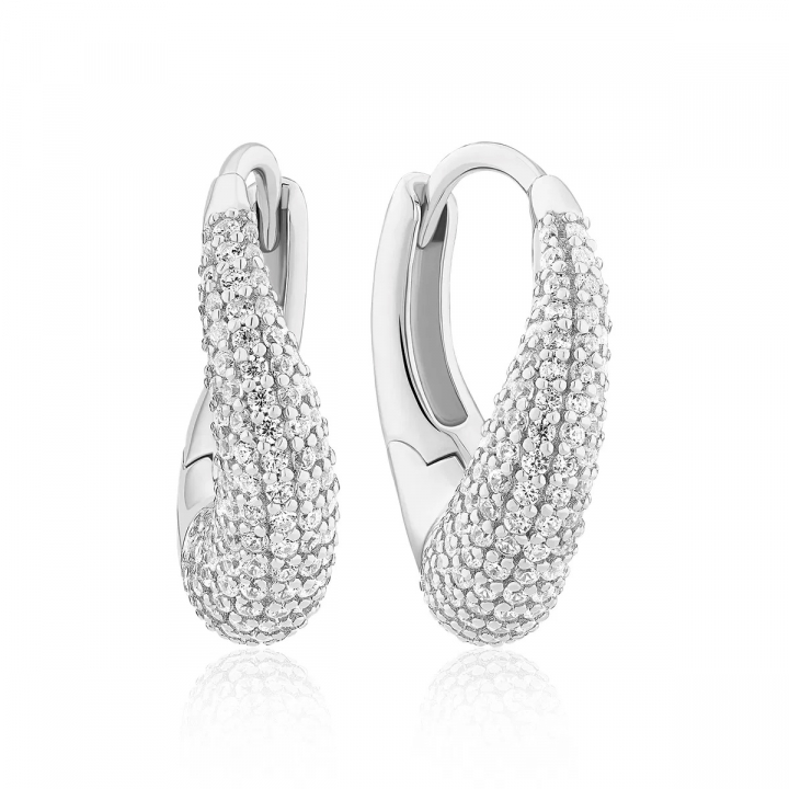 GLORENZA PICCOLO Earrings Silver in the group Earrings / Silver Earrings at SCANDINAVIAN JEWELRY DESIGN (SJ-E2482-CZ)