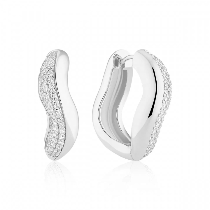 GLORENZA GRANDE Earrings Silver in the group Earrings / Silver Earrings at SCANDINAVIAN JEWELRY DESIGN (SJ-E2483-CZ)