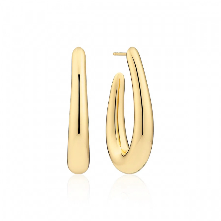 GOCCIA PIANURA GRANDE Earrings Gold in the group Earrings / Gold Earrings at SCANDINAVIAN JEWELRY DESIGN (SJ-E2485-YG)