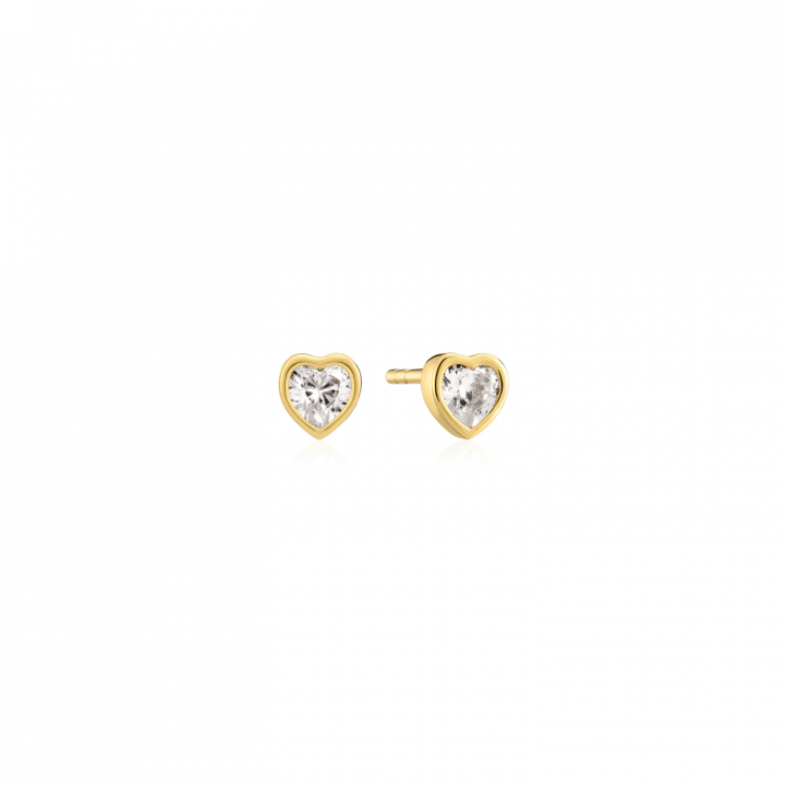 AMORINO EARRINGS Gold in the group Earrings / Gold Earrings at SCANDINAVIAN JEWELRY DESIGN (SJ-E2492-CZ-YG)
