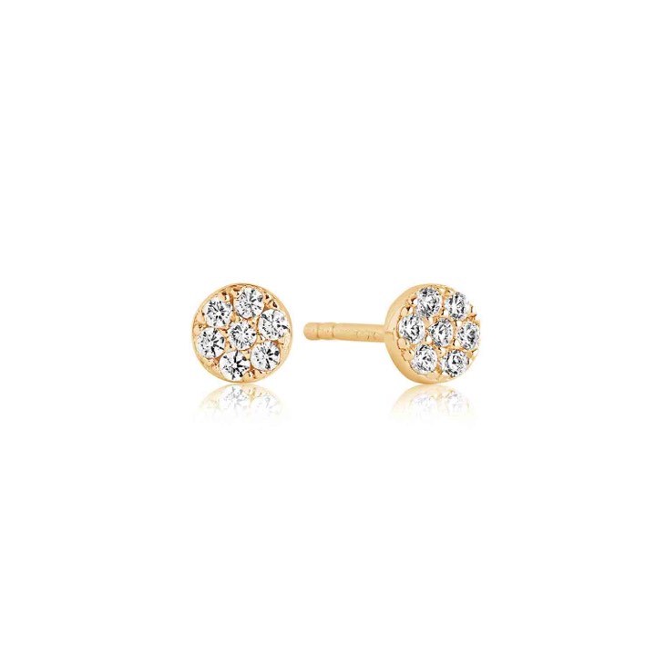 CECINA Earring White Zirkoner (Gold) in the group Earrings / Gold Earrings at SCANDINAVIAN JEWELRY DESIGN (SJ-E2773-CZYG)