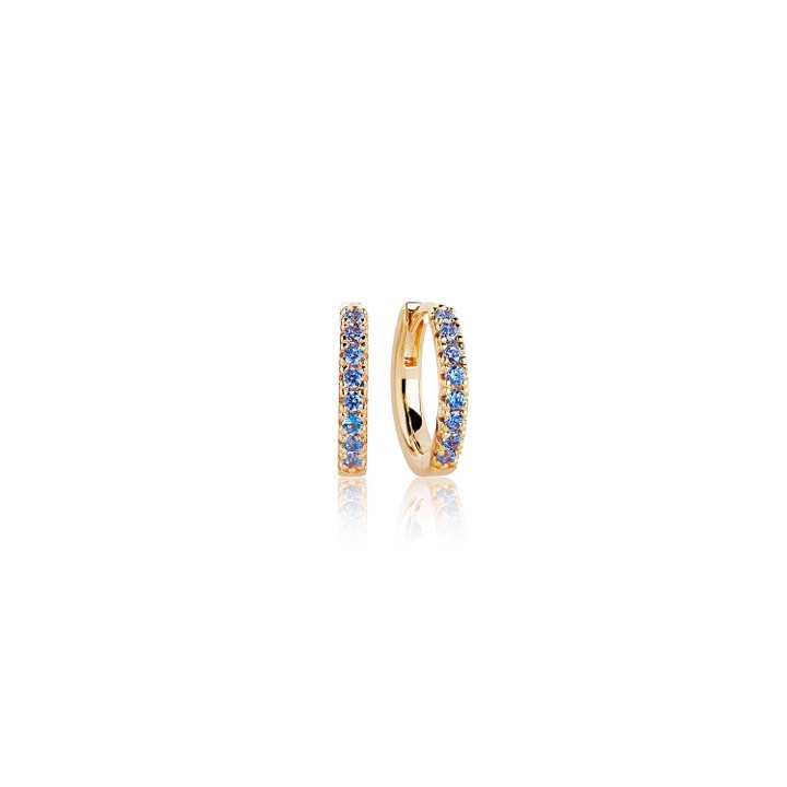 ELLERA MEDIO Earring blue Zirkoner (Gold) in the group Earrings / Gold Earrings at SCANDINAVIAN JEWELRY DESIGN (SJ-E2859-BLNYG)