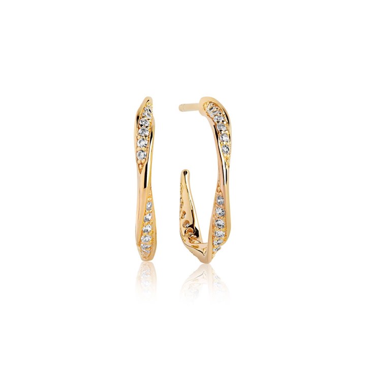 CETARA White Zirkonia PICCOLO Earring (Gold) in the group Earrings / Gold Earrings at SCANDINAVIAN JEWELRY DESIGN (SJ-E3010-CZ-YG)