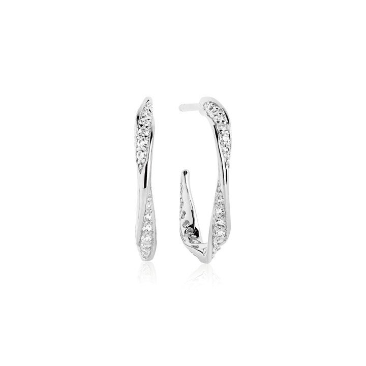 CETARA PICCOLO Earring White Zirkoner (silver) in the group Earrings / Silver Earrings at SCANDINAVIAN JEWELRY DESIGN (SJ-E3010-CZ)