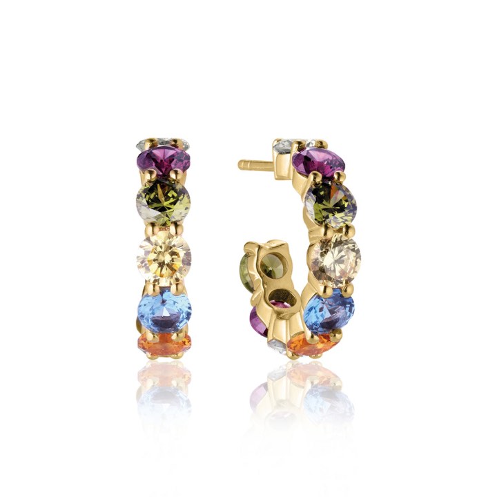 BELLUNO CREOLO Earring (Gold) in the group Earrings / Gold Earrings at SCANDINAVIAN JEWELRY DESIGN (SJ-E42115-ACZ-SG)