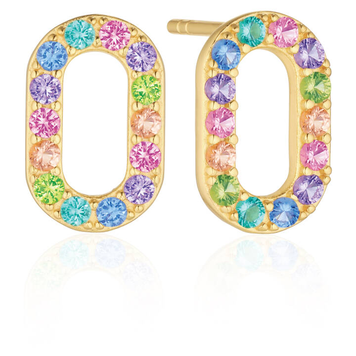 CAPIZZI Earring in the group Earrings / Gold Earrings at SCANDINAVIAN JEWELRY DESIGN (SJ-E42208-XCZ-YG)
