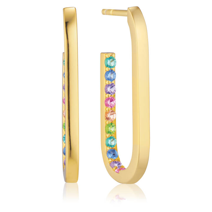 CAPIZZI MEDIO Earring in the group Earrings / Gold Earrings at SCANDINAVIAN JEWELRY DESIGN (SJ-E42212-XCZ-YG)