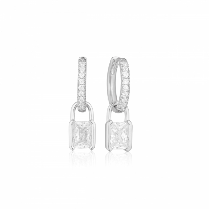 ROCCANOVA Earringn Vita Zirkoner Silver in the group Earrings / Silver Earrings at SCANDINAVIAN JEWELRY DESIGN (SJ-E42252-CZ)