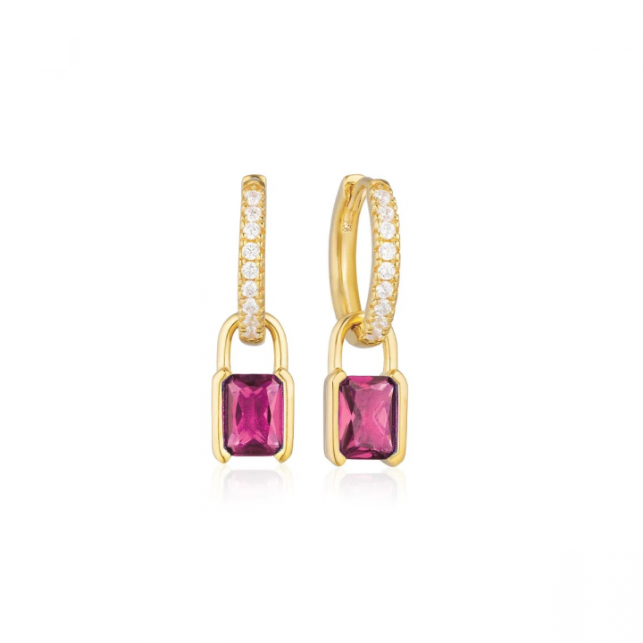 ROCCANOVA Earring Pink Gold in the group Earrings / Gold Earrings at SCANDINAVIAN JEWELRY DESIGN (SJ-E42252-PKCZ-YG)