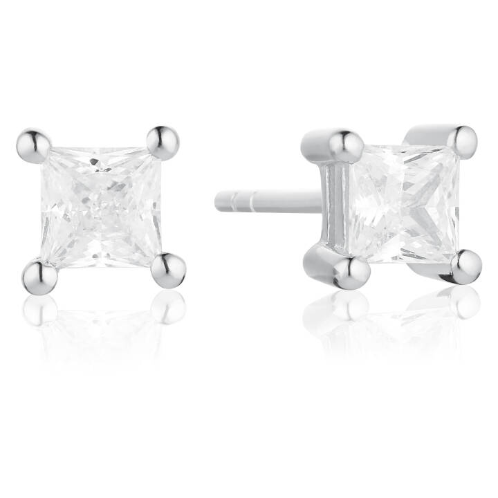 ELLERA QUADRATO Earring in the group Earrings / Silver Earrings at SCANDINAVIAN JEWELRY DESIGN (SJ-E42277-CZ)