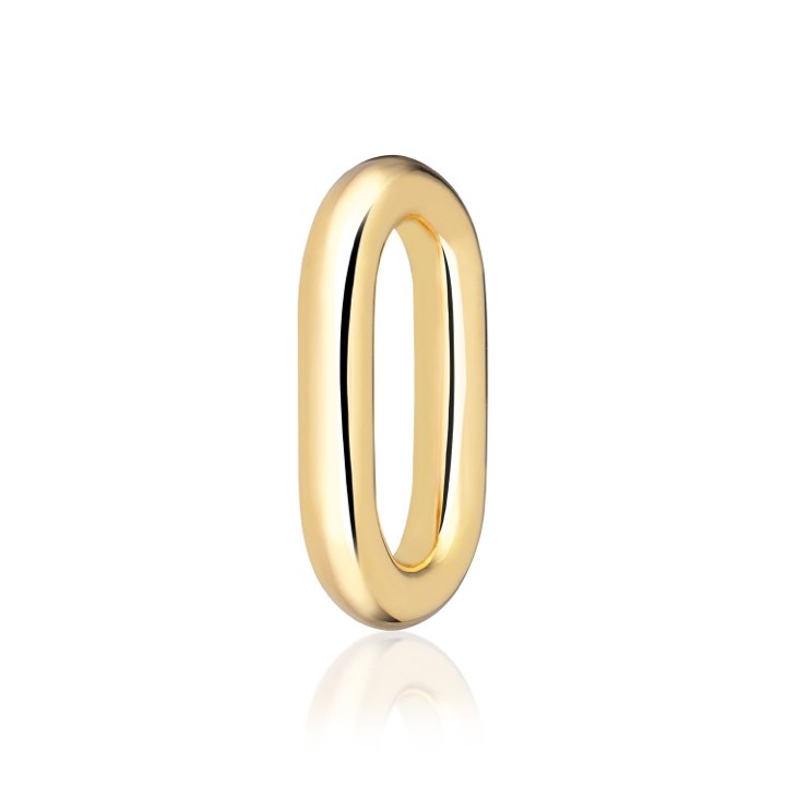 CAPRI SINGLE PIANURA LINK White Zirkonia (Gold) in the group Earrings / Gold Earrings at SCANDINAVIAN JEWELRY DESIGN (SJ-E62013-SG)