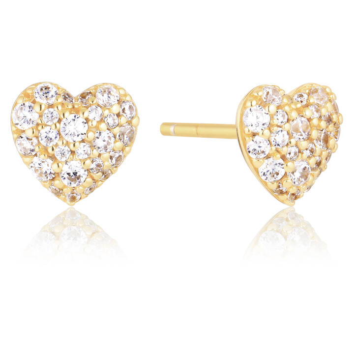 Caro Earring in the group Earrings / Gold Earrings at SCANDINAVIAN JEWELRY DESIGN (SJ-E72350-CZ-YG)