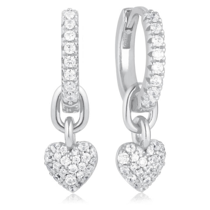 Caro Creolo Earring in the group Earrings / Silver Earrings at SCANDINAVIAN JEWELRY DESIGN (SJ-E72352-CZ)