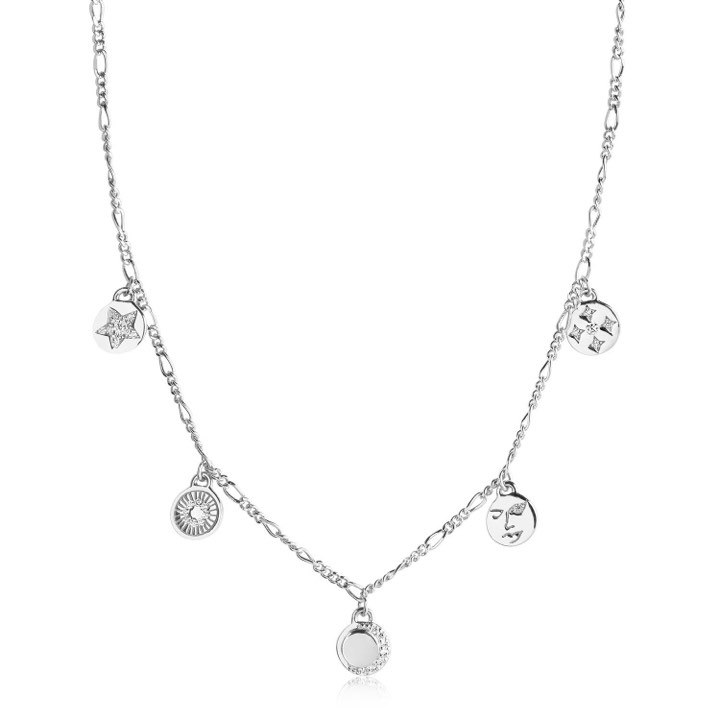 PORTOFINO Necklaces White Zirkoner (silver) in the group Necklaces / Silver Necklaces at SCANDINAVIAN JEWELRY DESIGN (SJ-N12017-CZ-SS)