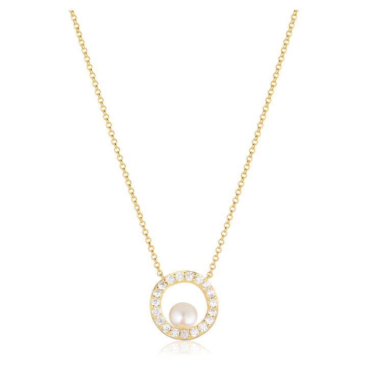 PONZA CIRCOLO Necklaces in the group Necklaces / Gold Necklaces at SCANDINAVIAN JEWELRY DESIGN (SJ-N12348-PCZ-YG)