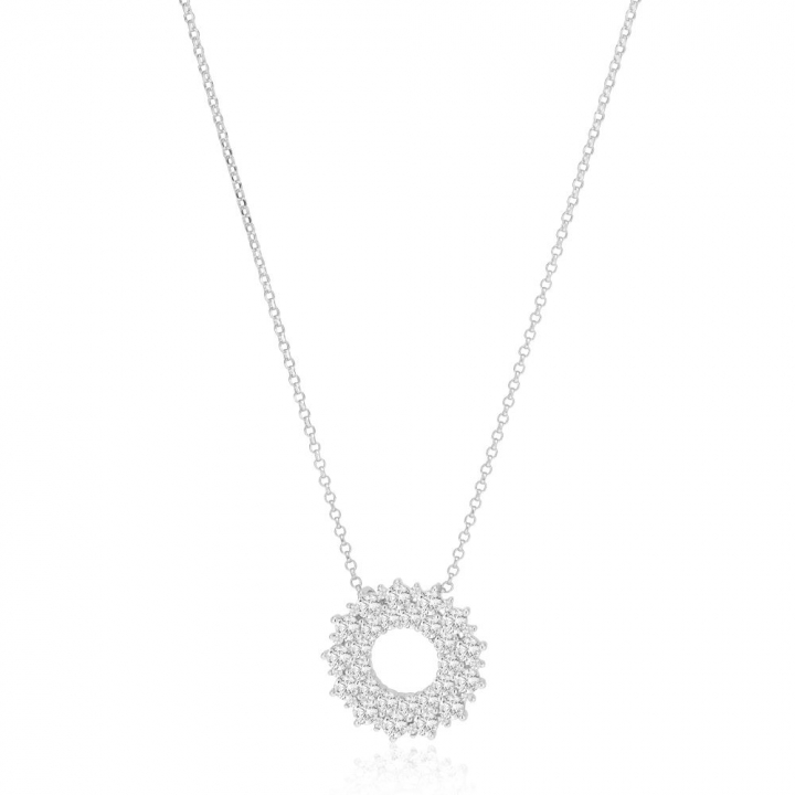 LIVIGNO NECKLACE Silver in the group Necklaces / Silver Necklaces at SCANDINAVIAN JEWELRY DESIGN (SJ-N2364-CZ)