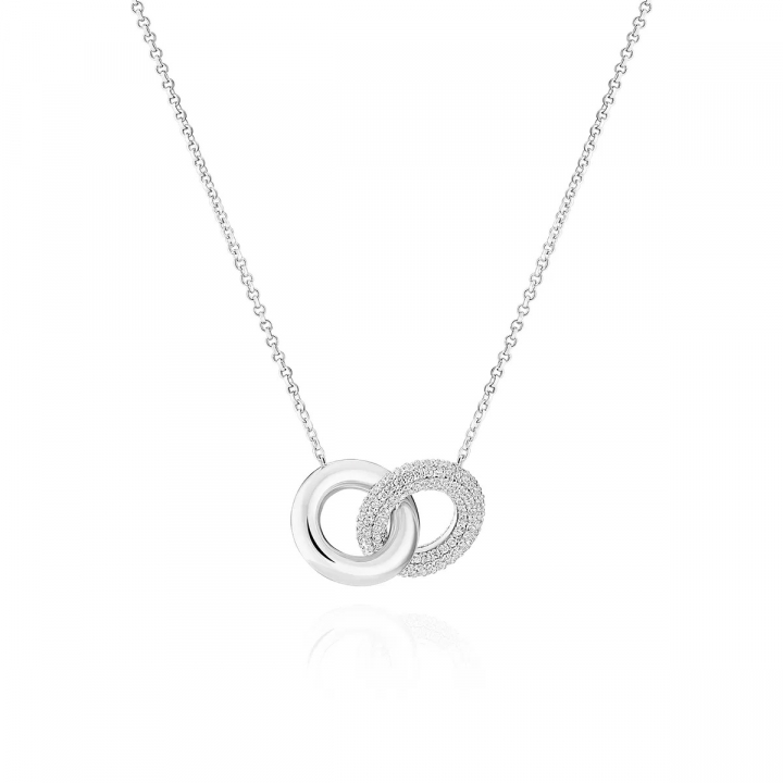 CARRARA DUE PICCOLO  in the group Necklaces / Silver Necklaces at SCANDINAVIAN JEWELRY DESIGN (SJ-N2477-CZ)