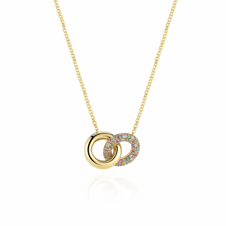 CARRARA DUE PICCOLO Necklace Gold in the group Necklaces / Gold Necklaces at SCANDINAVIAN JEWELRY DESIGN (SJ-N2477-XCZ-YG)