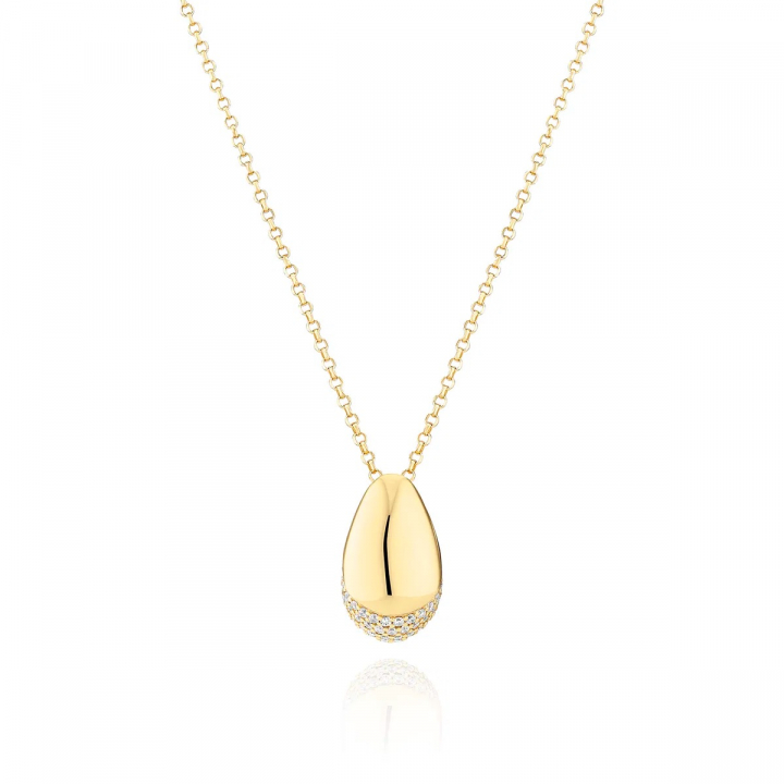 GOCCIA Necklace Gold in the group Necklaces / Gold Necklaces at SCANDINAVIAN JEWELRY DESIGN (SJ-N2479-CZ-YG)