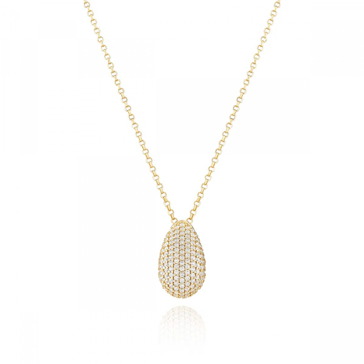 GOCCIA ALTRO Necklace Gold in the group Necklaces / Gold Necklaces at SCANDINAVIAN JEWELRY DESIGN (SJ-N2480-CZ-YG)