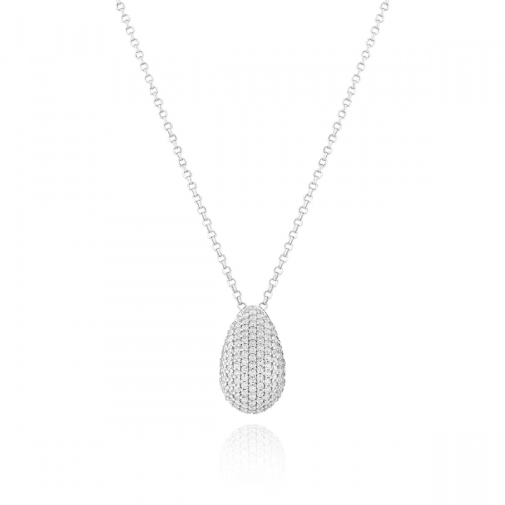 GOCCIA ALTRO necklace Silver in the group Necklaces / Silver Necklaces at SCANDINAVIAN JEWELRY DESIGN (SJ-N2480-CZ)