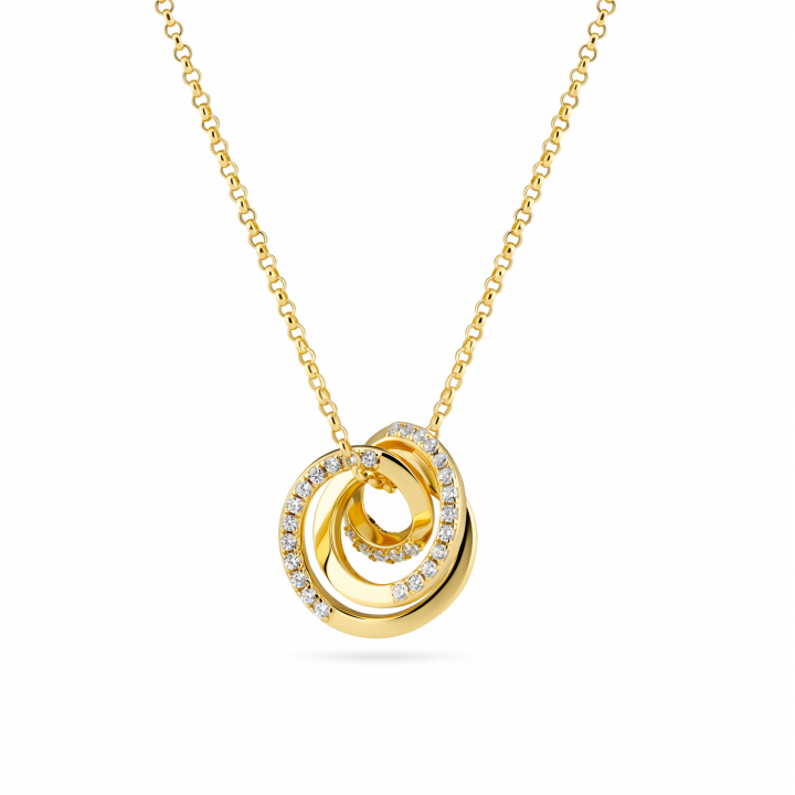 SPIRALE PICCOLO NECKLACE GOLD in the group Necklaces / Gold Necklaces at SCANDINAVIAN JEWELRY DESIGN (SJ-N2588-CZ-YG)