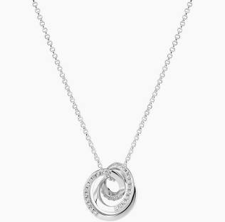 SPIRALE PICCOLO NECKLACE Silver in the group Necklaces / Silver Necklaces at SCANDINAVIAN JEWELRY DESIGN (SJ-N2588-CZ)