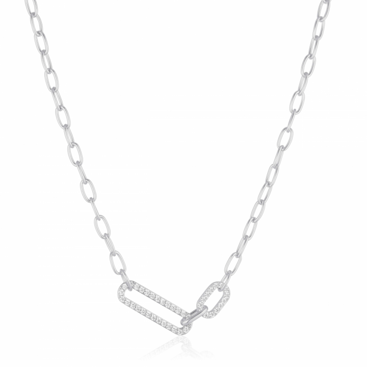CAPIZZI DUE Necklaces Vita Zirkoner Silver in the group Necklaces / Silver Necklaces at SCANDINAVIAN JEWELRY DESIGN (SJ-N42232-CZ)