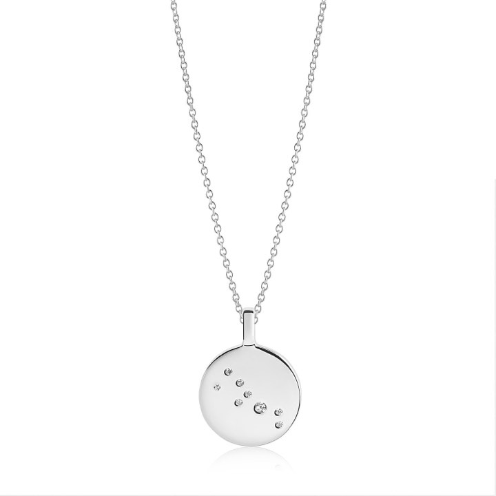 ZODIACO TAURUS Necklaces White Zirkoner (silver) in the group Necklaces / Silver Necklaces at SCANDINAVIAN JEWELRY DESIGN (SJ-P1054-CZ)