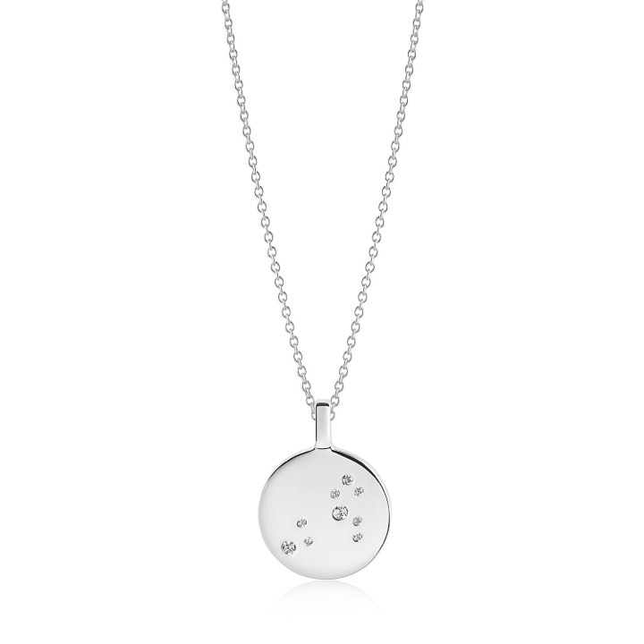 ZODIACO LEO Necklaces White Zirkoner (silver) in the group Necklaces / Silver Necklaces at SCANDINAVIAN JEWELRY DESIGN (SJ-P1058-CZ)