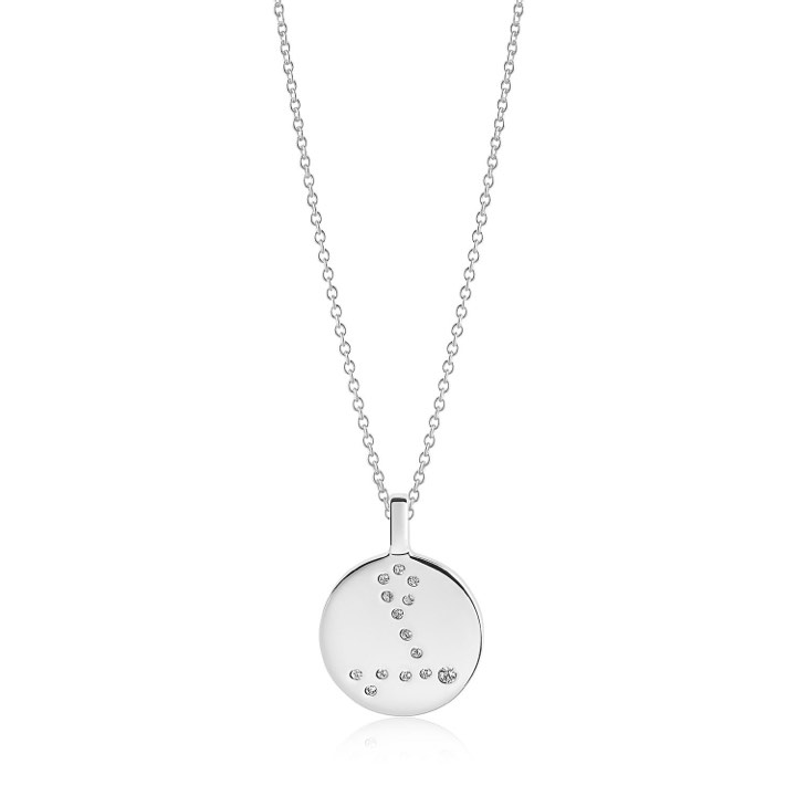 ZODIACO PISCES Necklaces White Zirkoner (silver) in the group Necklaces / Silver Necklaces at SCANDINAVIAN JEWELRY DESIGN (SJ-P1065-CZ)